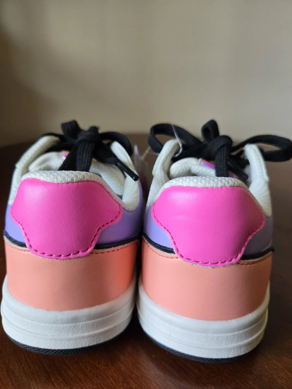 Kids Purple White Pink & Teal Colorful Fancy Sneakers